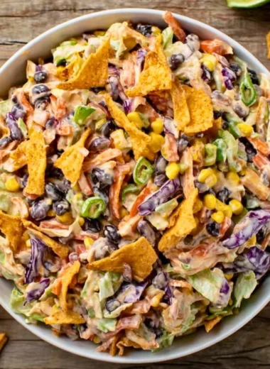 A hearty plate of Cowboy Cabbage, showcasing colorful vegetables and spices.