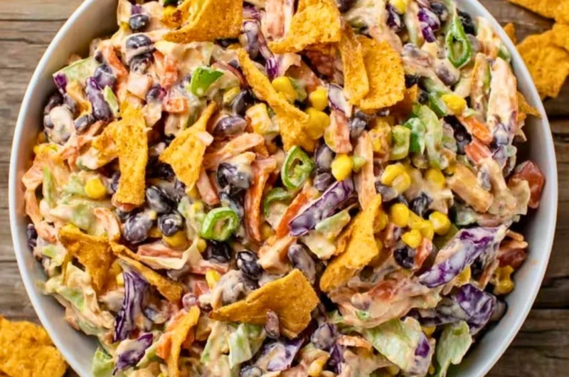 A hearty plate of Cowboy Cabbage, showcasing colorful vegetables and spices.