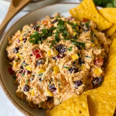 High-protein Southwest Chicken Salad with grilled chicken and fresh veggies