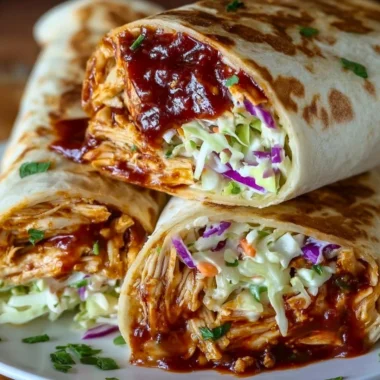 A delicious, healthy summer lunch wrap on a plate with fresh ingredients.