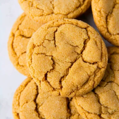 Plate of chewy brown sugar cookies ready to enjoy