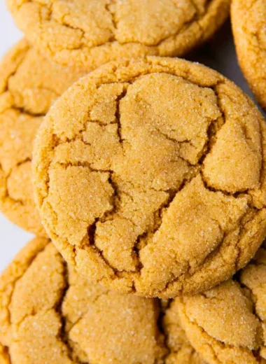 Plate of chewy brown sugar cookies ready to enjoy