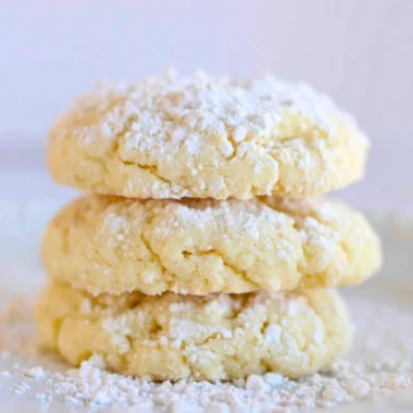 Delicious cream cheese cookies on a plate, perfect for dessert lovers.