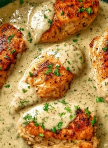 Delicious Ranch Chicken being cooked in a crock pot for a flavorful meal