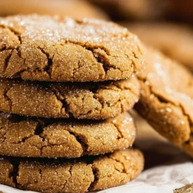 Freshly baked ginger molasses cookies inspired by Starbucks recipe