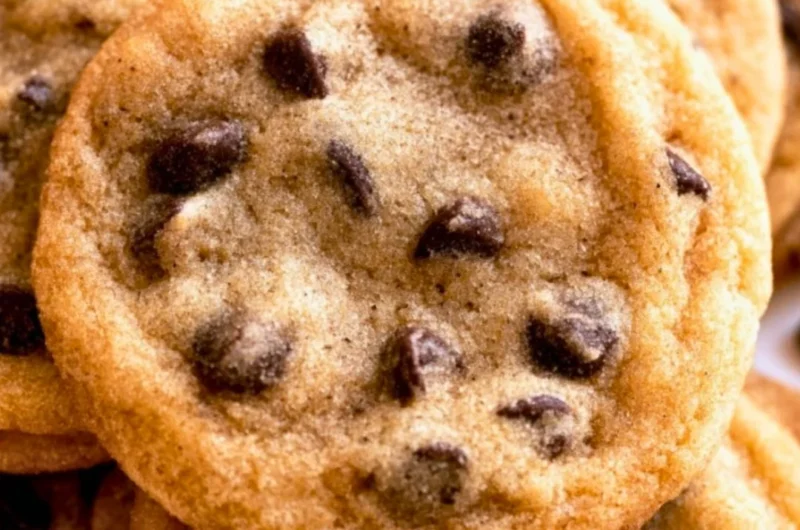 Delicious healthy chocolate chip cookies on a plate