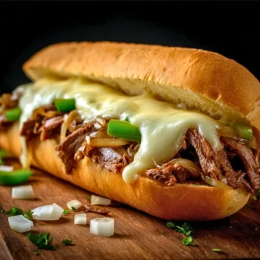 Authentic Blackstone Philly Cheesesteak with grilled meat and melted cheese