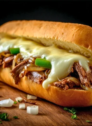Authentic Blackstone Philly Cheesesteak with grilled meat and melted cheese