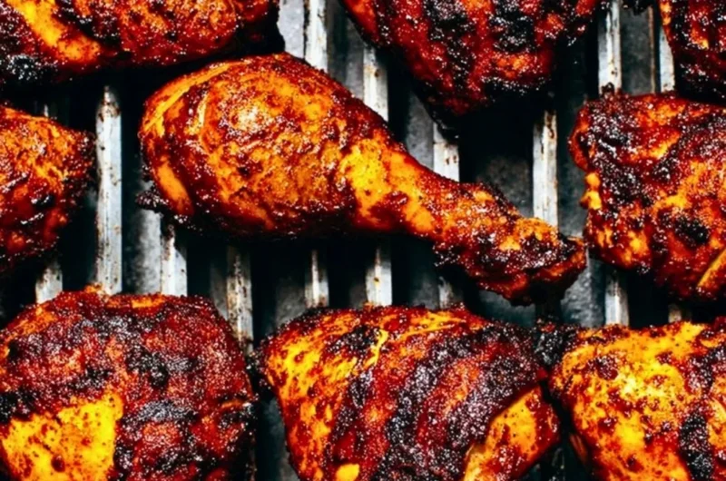 Juicy BBQ chicken served on a grill with flavorful marinade