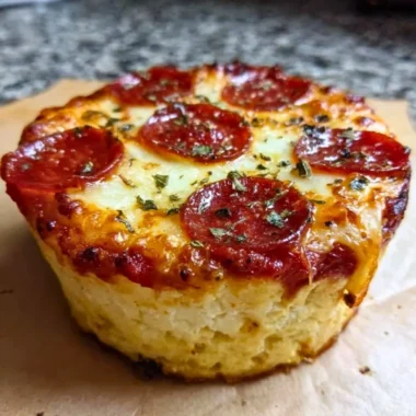 Delicious Cottage Cheese Pizza Bowl topped with fresh ingredients