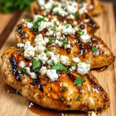 Delicious Hot Honey Feta Chicken dish garnished and ready to serve.