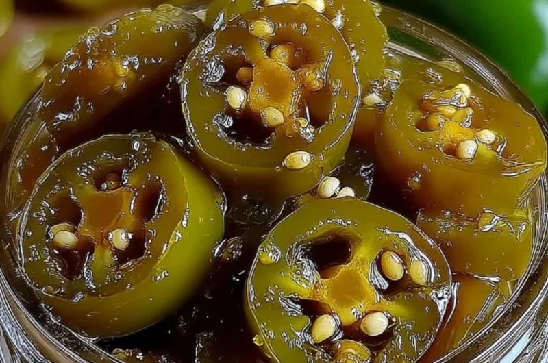 Pioneer Woman's Texas Cowboy Candy dish featuring sweet and spicy jalapeños.