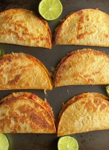 Delicious baked chicken tacos ready to serve on a plate