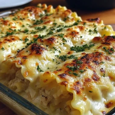 Creamy Chicken Alfredo Lasagna Rolls served on a plate