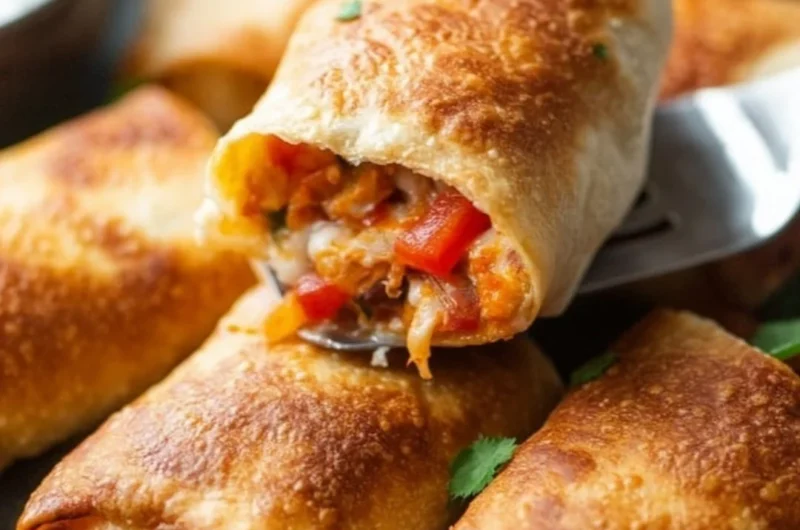 Delicious Chicken Chimichangas with crispy tortillas and flavorful chicken filling
