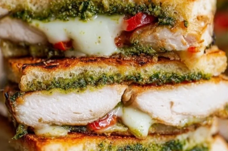 Delicious Chicken Pesto Sandwich with fresh ingredients and vibrant flavors