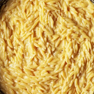 Protein-packed cottage cheese orzo dish served in a bowl