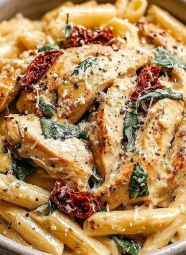 Delicious Marry Me Chicken Pasta dish served elegantly on a plate